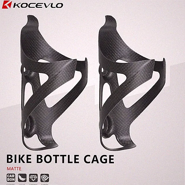 1Pair Carbon Fiber Bicycle Water Bottle Cage Bike Cages Holder with screw