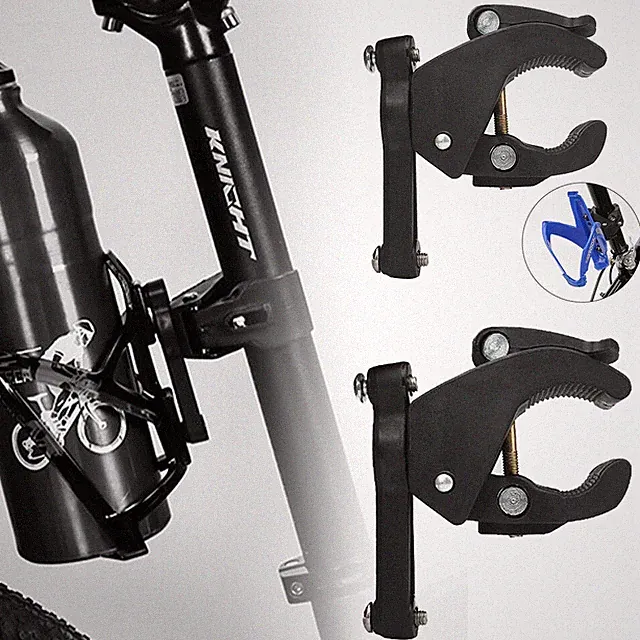 Bicycle Water Bottle Cage Holder Clamp Mount Adapter for Bike Handlebar Seatpost