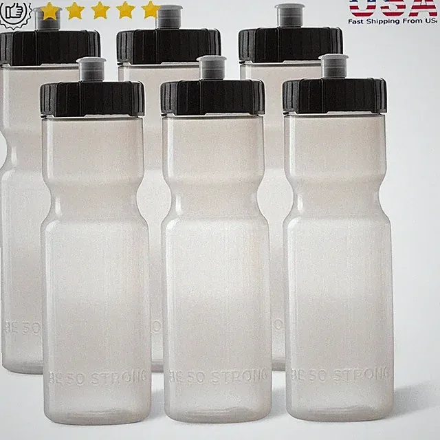 Durable Reusable Water Bottles Sports Cycling Gym Activities Eco-Friendly 6 Pack