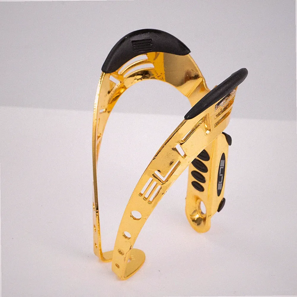 ELITE water bottle CAGE GOLD vintage 90s alloy road bike bicycle DOWN TUBE
