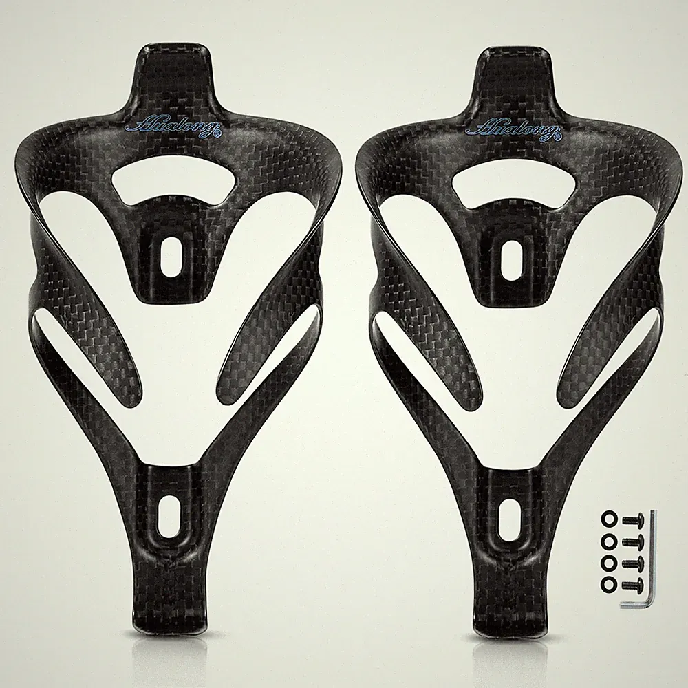 HUALONG Ultra Light Carbon Fiber Water Bottle Cage Bike A-Shape 2-Pack