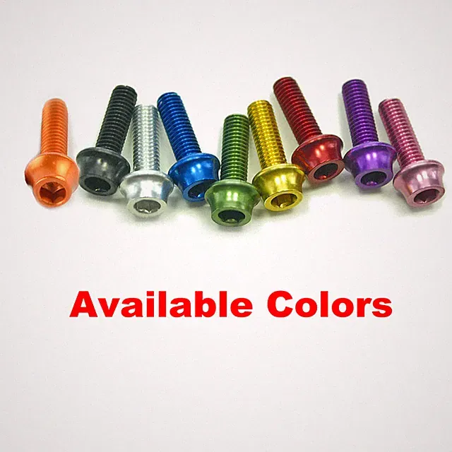 OMNI Racer WORLDS LIGHTEST Alloy Bottle Cage Bolts Set: 4-M5x15mm, 1.2g each!!