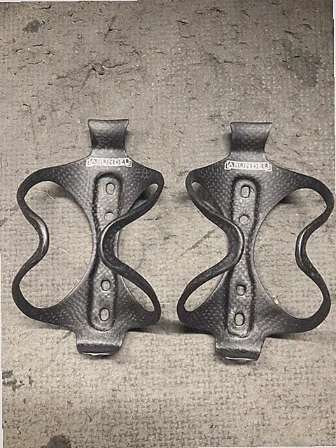 Pair Arundel Mandible Carbon fiber Water Bottle Cage Black road bike 3k matte