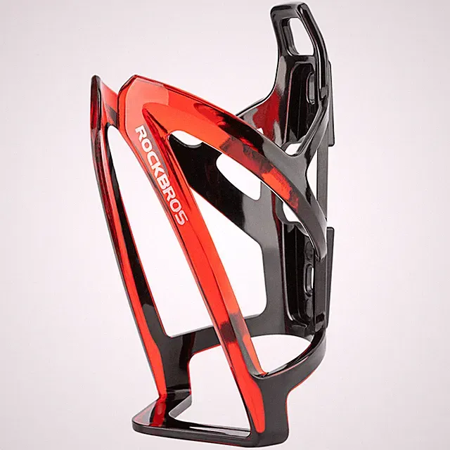 ROCKBROS 2 Pcs Bike Water Bottle Cage Holder Mount Cycling Drink Cup Light PC