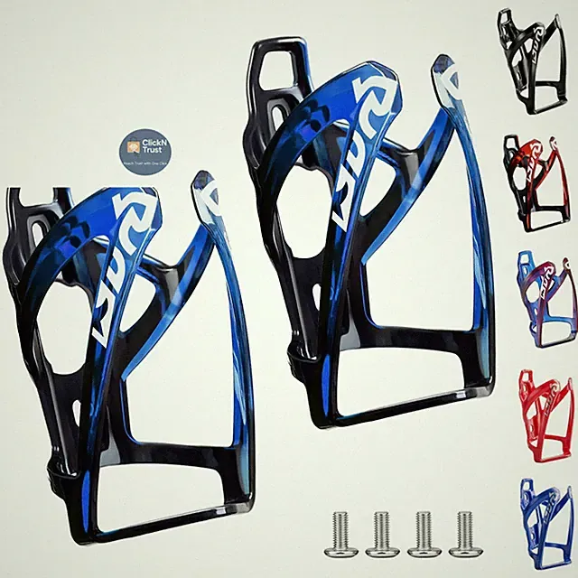 Suruid Bike Water Bottle Cage, Universal 13.7cm*7.8cm*6.8cm, Black Blue
