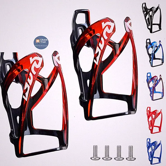Suruid Bike Water Bottle Cage, Universal Drink 13.7cm*7.8cm*6.8cm, Black Red