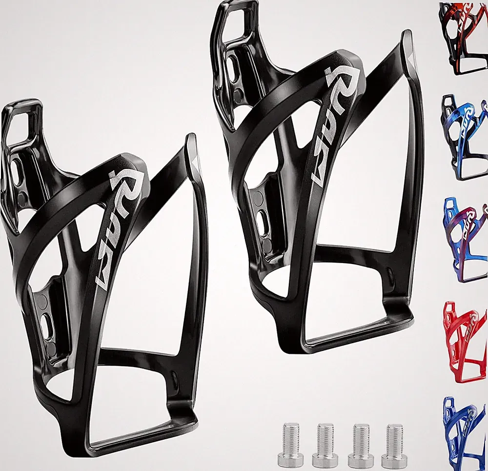 Ultra-Light Bike Water Bottle Cage 2 Pack Universal Black MTB Road